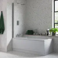 Bathcenter 1400x780mm Bath Screen | 6mm Glass | Round or Square