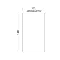 Bathcenter 1400x780mm Bath Screen | 6mm Glass | Round or Square