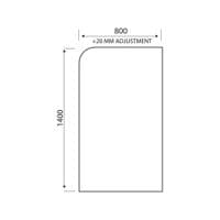Bathcenter 1400x780mm Bath Screen | 6mm Glass | Round or Square