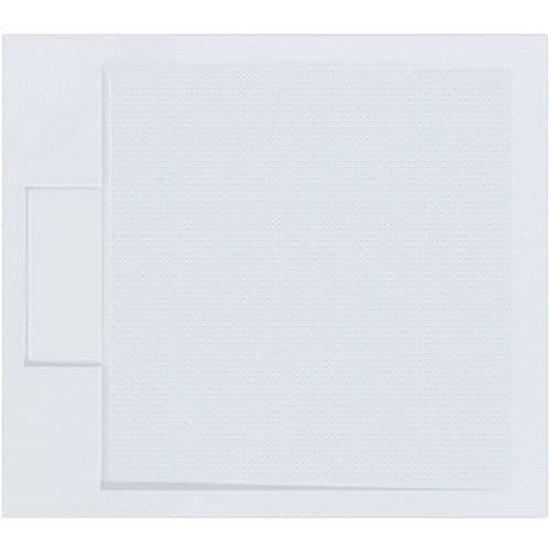 Signature Ascent Premier 30mm Square Linear Shower Tray - Centre Waste - 900mm x 900mm - White