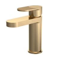 Signature Ripple Fluted Brushed Brass Basin Mixer Tap & Waste