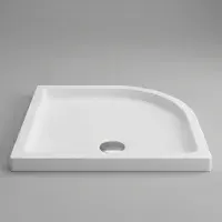 Signature Genesis 40mm Anti-Slip Quadrant Shower Tray - White - Various Size