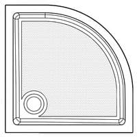 Signature Genesis 40mm Anti-Slip Quadrant Shower Tray - White - Various Size