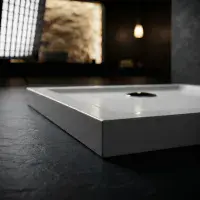 Signature Genesis 40mm Anti-Slip Rectangular Shower Tray - White - Various Size