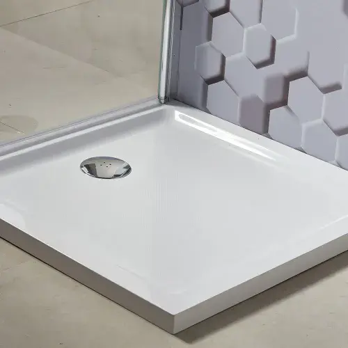 Signature Genesis 40mm Anti-Slip Rectangular Shower Tray - White - Various Size