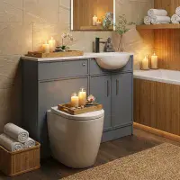 Signature Harvard Vanity Basin & Toilet Unit Set with Resin Basin - 1000mm Wide - Various Colours