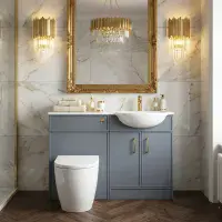 Signature Harvard Vanity Basin & Toilet Unit Set with Resin Basin - 1000mm Wide - Various Colours