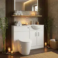 Signature Harvard Vanity Basin & Toilet Unit Set with Resin Basin - 1000mm Wide - Various Colours