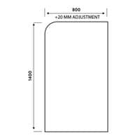 Signature Matt Black Radius Bath Screen 6mm | Bathcenter