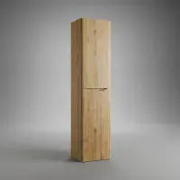 Signature Novella 1500mm Wall Hung Tall Bathroom Cabinet - Oak