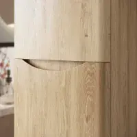 Signature Novella 1500mm Wall Hung Tall Bathroom Cabinet - Oak