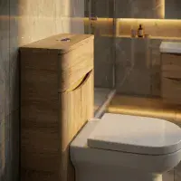 Signature Novella 500mm Floor Standing WC Unit - Oak