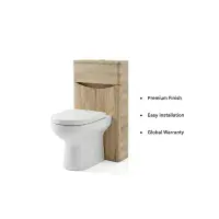 Signature Novella 500mm Floor Standing WC Unit - Oak