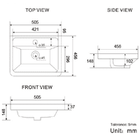 Signature Novella 500mm Wall Hung Vanity Unit & Basin - Oak