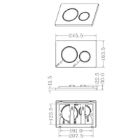 Slim Concealed Cistern with Optional Flush Plates