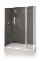Smoked Walk-In Shower Screen  10mm Toughened Glass with Optional Smoked Flipper Panel