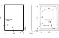 Solaner 800x600mm Rectangle LED Mirror