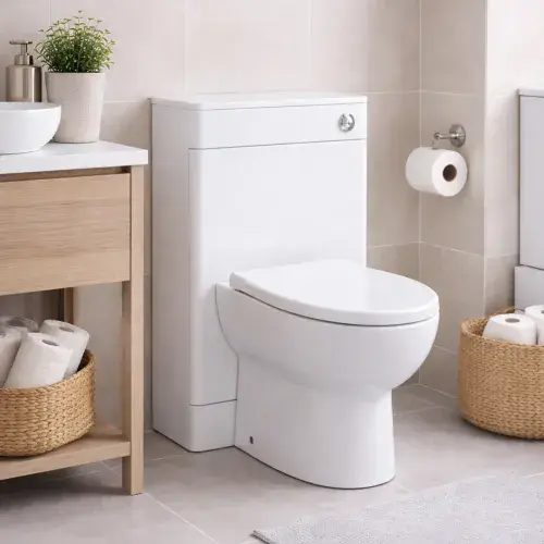 Solar/Comet Waterproof 500mm WC Unit  - White Gloss | Lifetime Guarantee