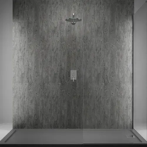 SolidCore Concrete Grey Textured Wall Panel Set 2 x 600 x 2400mm Easy Fit | 1200mm Wide Coverage