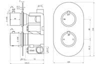 Sphare Shower Pack - Single Outlet - Twin Shower Handle Shower Valve