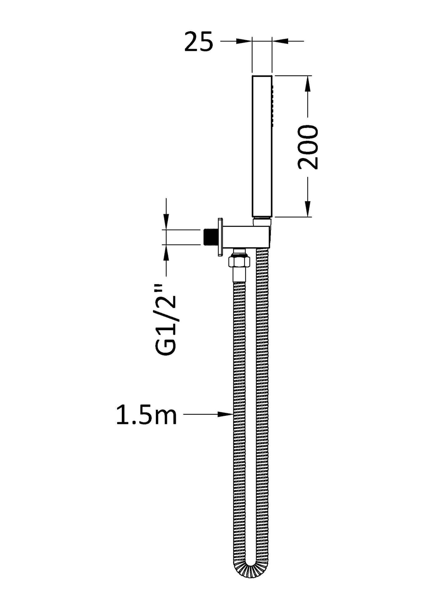 Nuie Square Outlet Elbow With Parking Bracket And Kit | Brushed Bronze | Brass | 25mm X 1700mm X 55mm