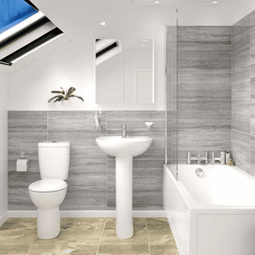 Star Buy Bathroom Suite with Bath, Toilet, Basin Set, Optional Taps and Wastes, by Bathcenter