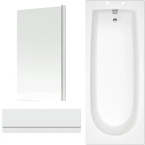 Star Buy Merit 1700 x 700mm Bath, Panel & Bath Screen