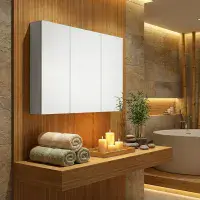 Stockholm 1200mm Waterproof Mirror Cabinet - Gloss White | Bathcenter