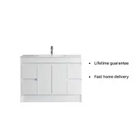 Stockholm 1200mm Waterproof Vanity - Gloss White | 2-Door 4-Drawer
