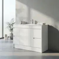 Stockholm 1200mm Waterproof Vanity - Gloss White | 2-Door 4-Drawer