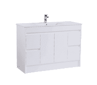 Stockholm 1200mm Waterproof Vanity - Gloss White | 2-Door 4-Drawer