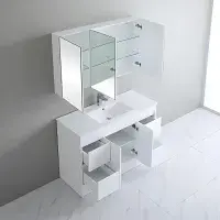 Stockholm 1200mm Waterproof Vanity - Gloss White | 2-Door 4-Drawer