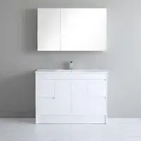 Stockholm 1200mm Waterproof Vanity - Gloss White | 2-Door 4-Drawer