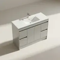 Stockholm 1200mm Waterproof Vanity - Light Grey Gloss | 2-Door 4-Drawer