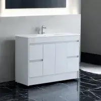 Stockholm 1200mm Waterproof Vanity - Light Grey Gloss | 2-Door 4-Drawer