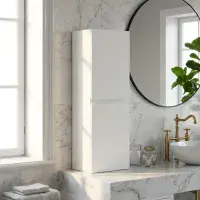 Stockholm 300mm Waterproof Tall Unit - Gloss White | Wall Hung | Bathcenter