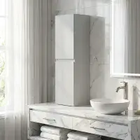 Stockholm 300mm Waterproof Tall Unit - Light Grey | Wall Hung