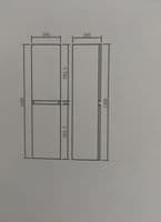 Stockholm 300mm Waterproof Tall Unit - Light Grey | Wall Hung