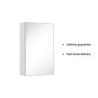 Stockholm 450mm Waterproof Mirror Cabinet - Gloss White | Bathcenter