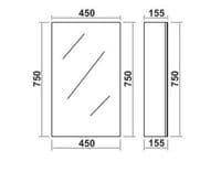 Stockholm 450mm Waterproof Mirror Cabinet - Gloss White | Bathcenter