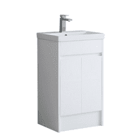 Stockholm 500mm Waterproof Vanity - Gloss White | 410mm Depth | Bathcenter