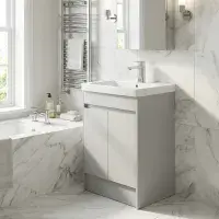Stockholm 500mm Waterproof Vanity - Light Grey | 410mm Depth | Bathcenter