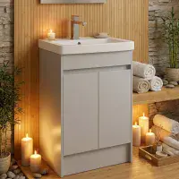Stockholm 500mm Waterproof Vanity - Light Grey | 410mm Depth | Bathcenter