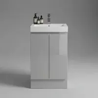 Stockholm 500mm Waterproof Cloakroom Vanity - Light Grey | Bathcenter