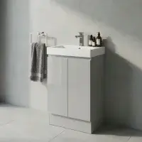 Stockholm 500mm Waterproof Cloakroom Vanity - Light Grey | Bathcenter