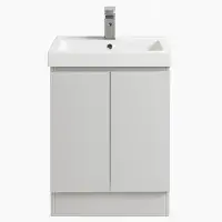 Stockholm 500mm Waterproof Cloakroom Vanity - Light Grey | Bathcenter