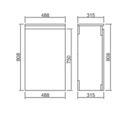 Stockholm 500mm Waterproof WC Unit - Gloss White | 315mm Deep