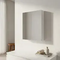 Stockholm 600mm Waterproof Mirror Cabinet - Gloss White | Bathcenter