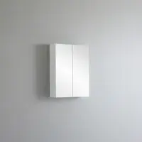 Stockholm 600mm Waterproof Mirror Cabinet - Gloss White | Bathcenter