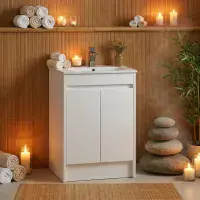 Stockholm 600mm Waterproof Vanity - Gloss White | Bathcenter